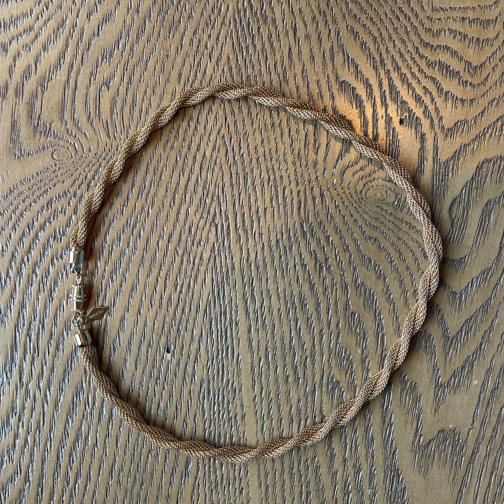 Vintage 1970s SARA COV Necklace 16” Gold Tone Classic Retro Jewelry - Picture 4 of 8